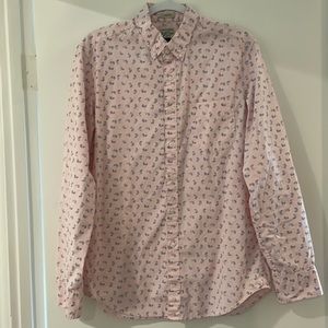 J. Crew light pink floral button up shirt - men’s size M